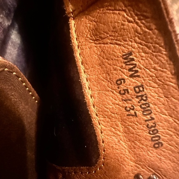 Born Brown Suede Boots with Colorful Aztec Pattern - Picture 4 of 5